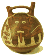 Keramik mit mythischen Wesen