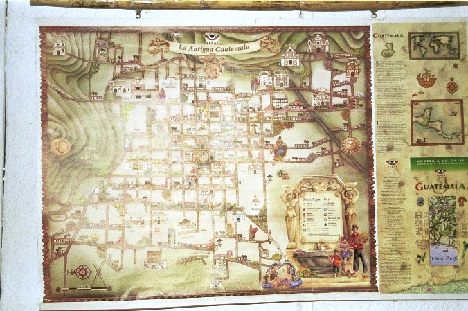Antiker Plan von Antigua von Antje Baumann