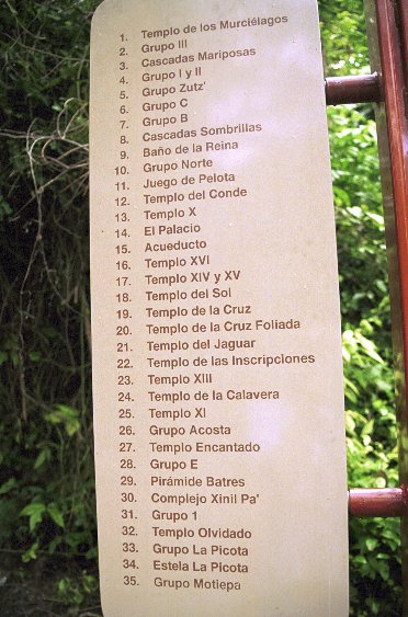 Erläuetrungen zum Plan von Palenque von Antje Baumann