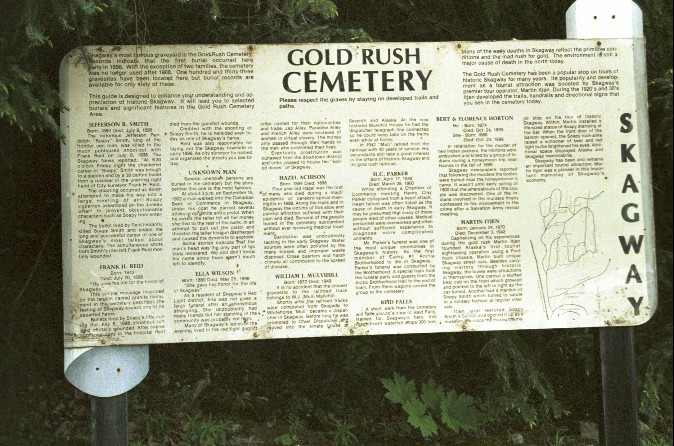 Gold Rush Cemetery - Schild von Antje Baumann