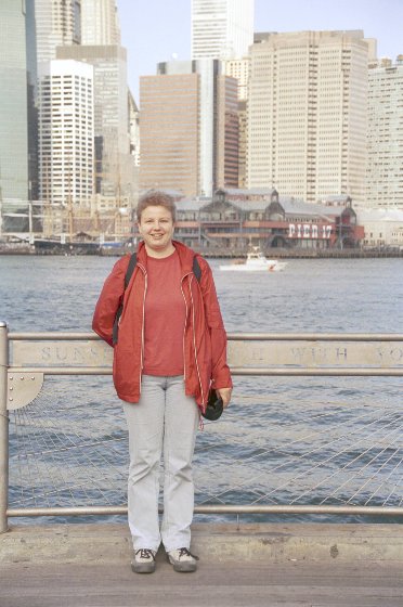 Ich und die New Yorker Skyline im Hintergrund von Antje Baumann