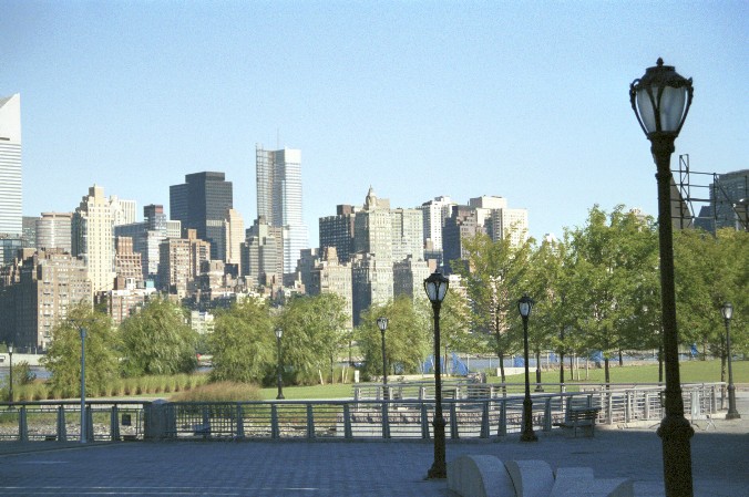 Blick auf die Skyline von New York von Antje Baumann