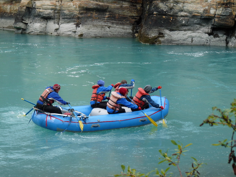 River Rafting in der Nhe der Athabasca Falls von Antje Baumann