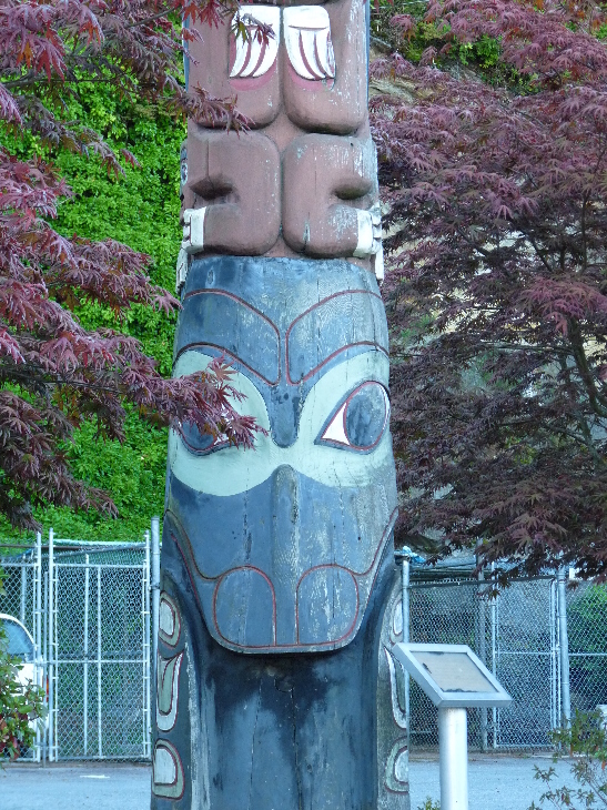 Detail des Chief's Pole at Skedans von Antje Baumann