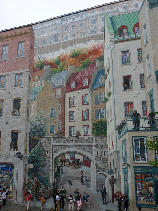 Bemalte Hausfassade in Québec von Antje Baumann