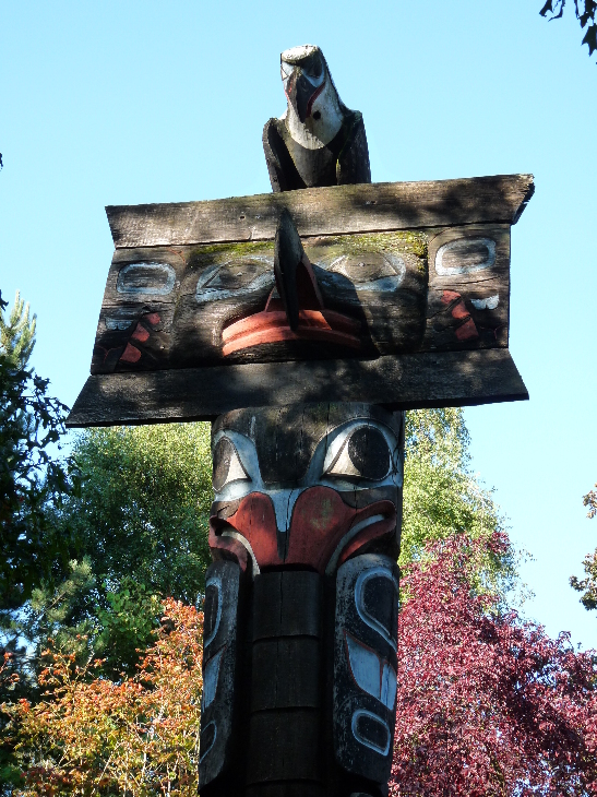 Detail eines Haida Mortuary Pole von Antje Baumann