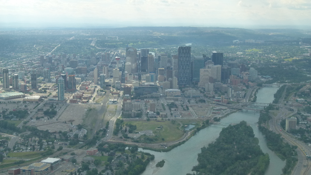 Downtown Calgary vom Flugzeug aus von Antje Baumann