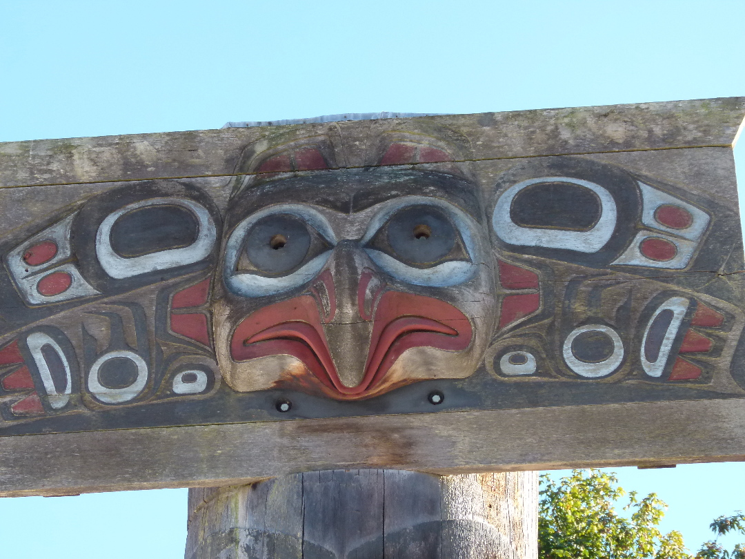 Detail eines Mortuary Totem Pole von Antje Baumann