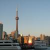 Harbour Front und CN Tower whrend des Sonnenuntergangs von Antje Baumann