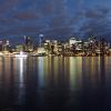 Vancouver Skyline vom Stanley Park bei Nacht von Antje Baumann