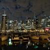 Hafen von Vancouver in der Nacht von Antje Baumann