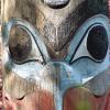 Detail zu einem Haida Totempfahl von Antje Baumann